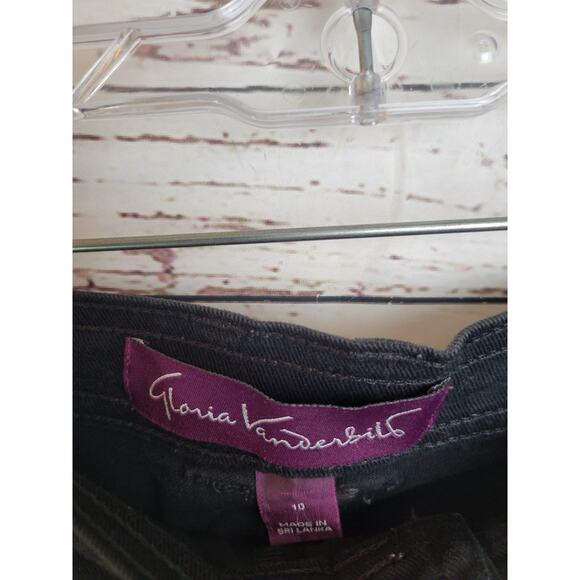 Gloria Vanderbilt Black Denim Straight Leg Mid Rise Faded Jeans Women's Size 10 - Picture 6 of 9